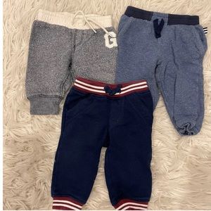 Bundle of 3 baby boy joggers 6-12 months. splendid, Gap and Gimboree